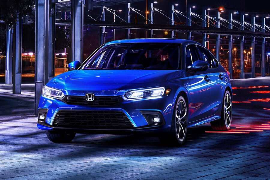 2022 Honda Civic Sport Front in Blue